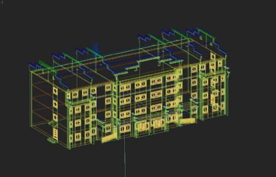 徽派福利院 中式养老院 宿舍3D模型