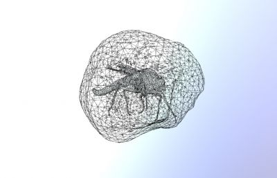 带有蚊子的琥珀FBX模型