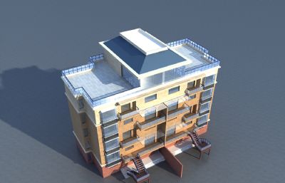 联排花园洋房 露台别墅3D模型