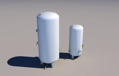 氮气缓存罐,压缩空气缓存罐3D模型