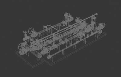 调压计量撬3D模型