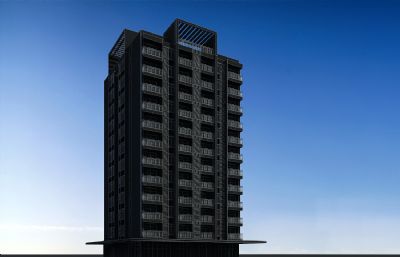 公寓,筒子楼住宅3D模型