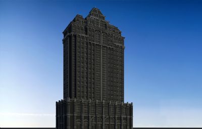 欧式酒店,国际酒店,商住楼3D模型