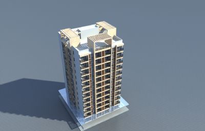 公寓,筒子楼住宅3D模型