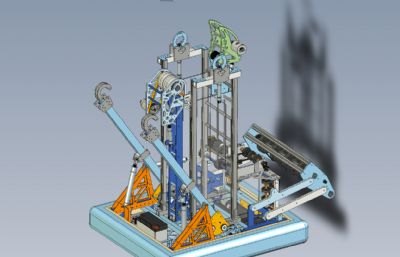 比赛机器人车3D模型