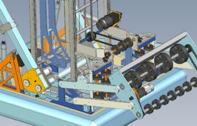 比赛机器人车3D模型