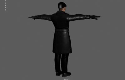 穿大衣的人,黑社会大佬 军统特务3dmaya模型