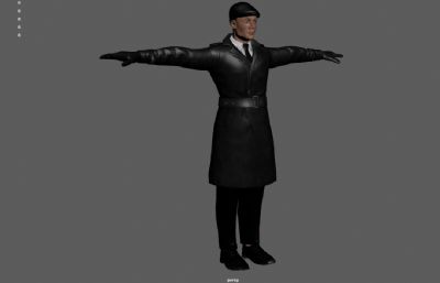 穿大衣的人,黑社会大佬 军统特务3dmaya模型