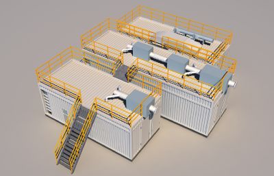 DCS集装箱,电气集装箱3D模型