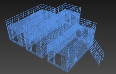 DCS集装箱,电气集装箱3D模型