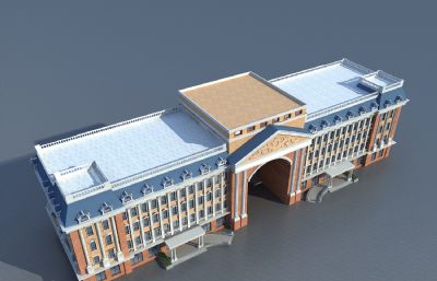 欧式公寓,医疗中心,度假酒店3D模型