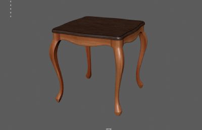 小型桌子,巴洛克式桌子,大茶几3dmaya模型