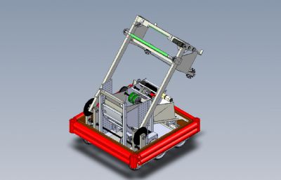 比赛机器人车3D数模(网盘下载)