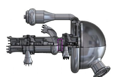 火箭一级发动机涡轮泵结构3D模型