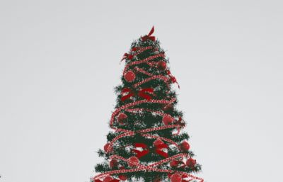 9款圣诞树组合3D模型(网盘下载)