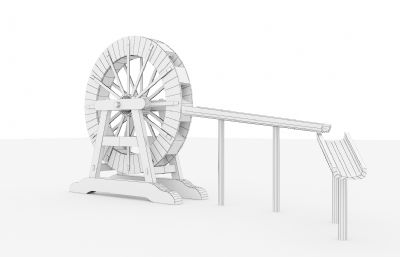 水轮车3D模型