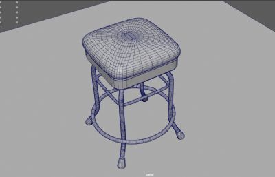 旧凳子,高脚凳,吧台椅,铁艺凳子3dmaya模型