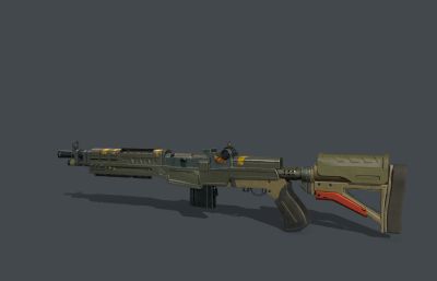 自动步枪,突击步枪,枪械道具3D模型