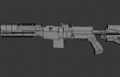 自动步枪,突击步枪,枪械道具3D模型