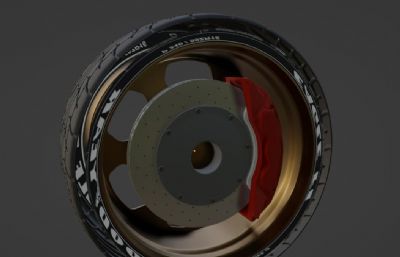 goodyear固特异16寸轮毂轮胎blender模型