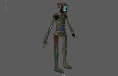 科幻机器人,流浪机器人,机械战士,未来机甲3Dmaya模型
