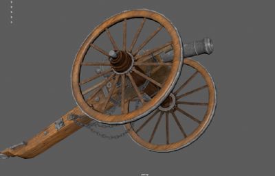 古代火炮,铜炮,古代海军大炮,铁铸火炮3dmaya模型