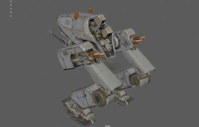科幻机甲,火炮机甲,战争机器,战斗机甲3dmaya模型