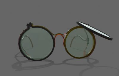蒸汽朋克眼镜FBX模型