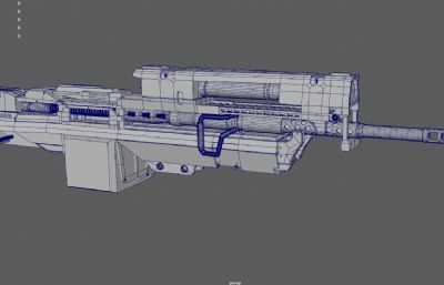 MK. 31 型重机枪,赛博朋克风格科幻机枪,游戏枪械3dmaya模型,已塌陷