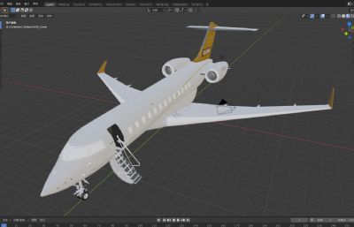 私人飞机,商务飞机,包机3D模型