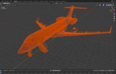 私人飞机,商务飞机,包机3D模型
