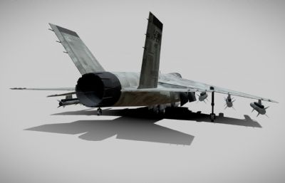 单发战斗机,歼击机FBX模型,带贴图