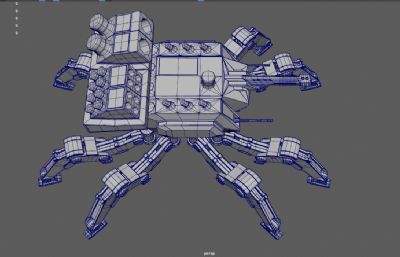 八足蜘蛛机甲,机械装甲,战斗机甲3dmaya模型