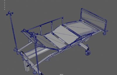 病床,医疗担架,救护车专用担架3dmaya模型