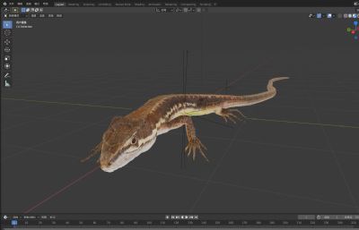 石龙子,四脚蛇,蜥蜴写实动物模型