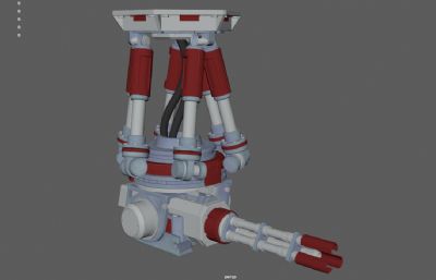 科幻炮塔,炮台,武器系统3dmaya模型