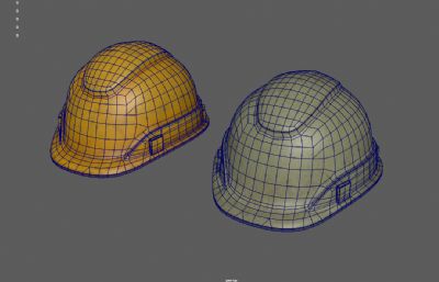 矿工帽,施工安全帽,电力绝缘安全帽3dmaya模型