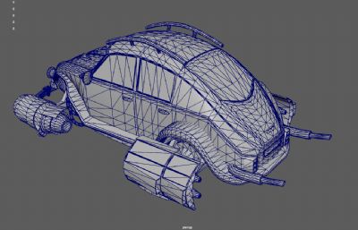 赛博朋克飞行汽车,科幻汽车,飞行器3dmaya模型