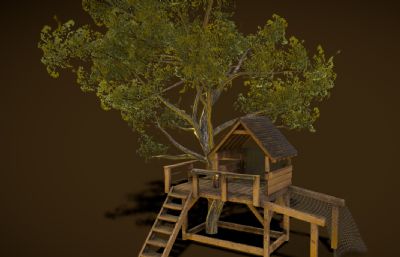 树屋,木屋3D模型