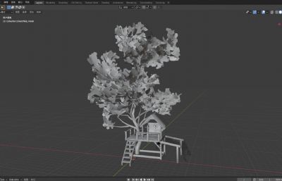 树屋,木屋3D模型