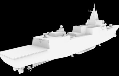 055型驱逐舰,新型舰队防空驱逐舰3d模型,max,obj等格式