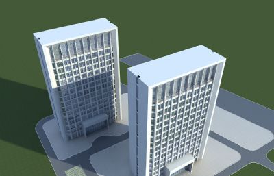 现代办公楼,大厦3D模型
