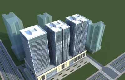 商场 购物中心 商业办公楼 城市广场3D模型