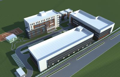 工业园厂房,科研楼,专家楼3D模型