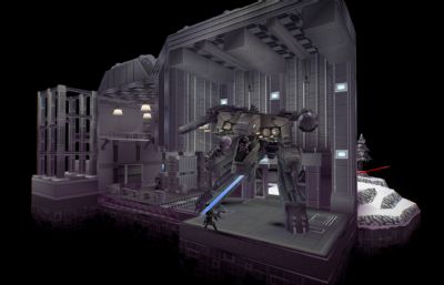 科幻武装基地FBX模型