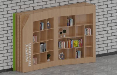 艺术书柜3D模型