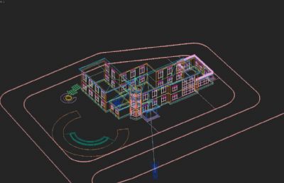 收费站,服务区办公楼,综合楼3D模型
