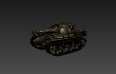 Q版坦克,次世代装甲车3dmaya模型