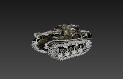 Q版坦克,次世代装甲车3dmaya模型
