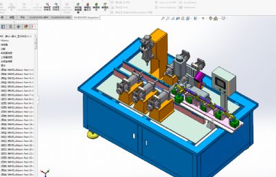 PLC自动化铣料机3D模型